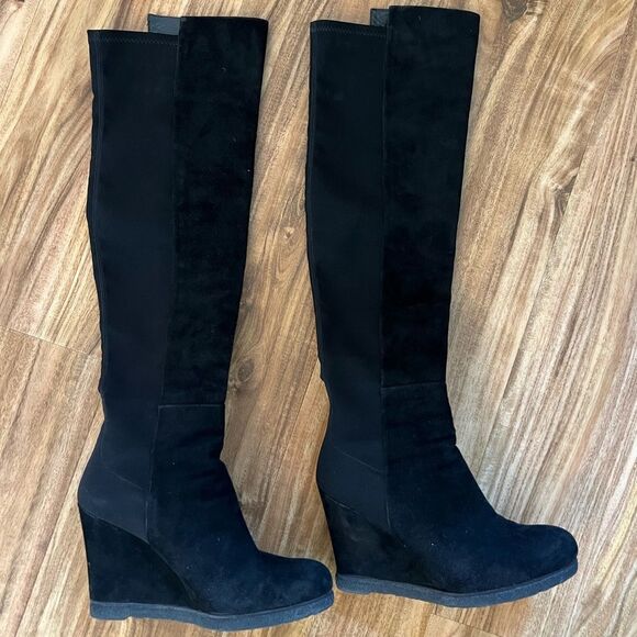 Stuart Weitzman Over-The-Knee Suede Boots, Size 7 - Picture 1 of 11